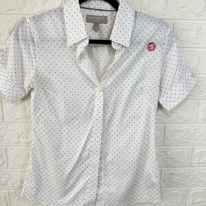 Banana republic White Polka Dot womens Shirt